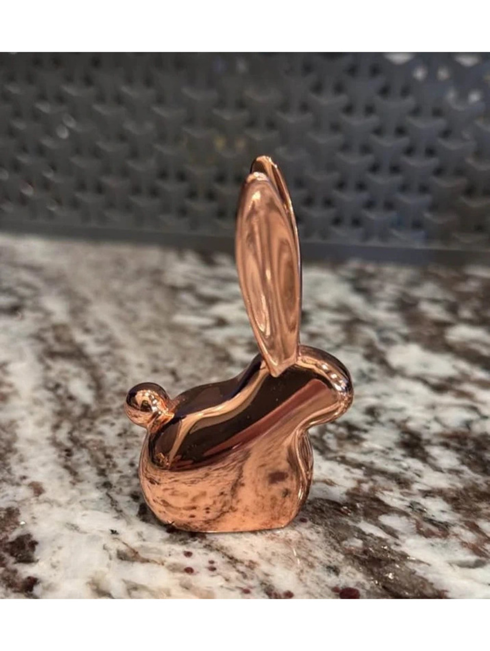 Rose Gold Bunny Ring Holder